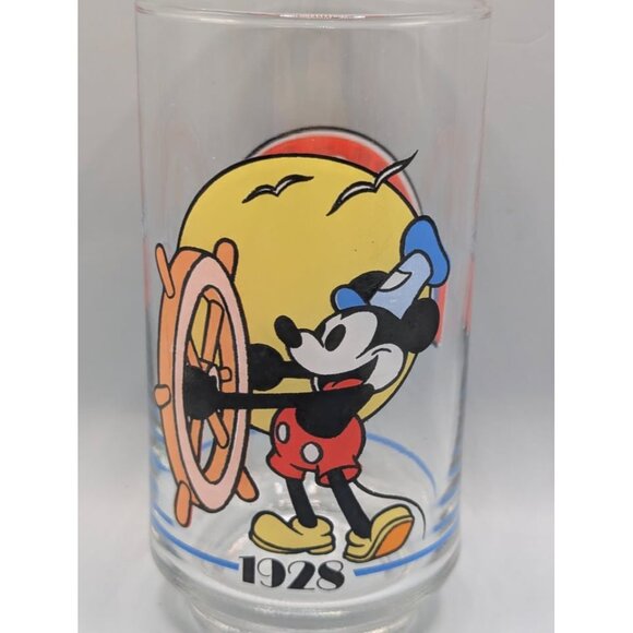 Vintage Mickey Mouse Sunoco Drinking Glasses (6) Series 1928-88 - Picture 2 of 9